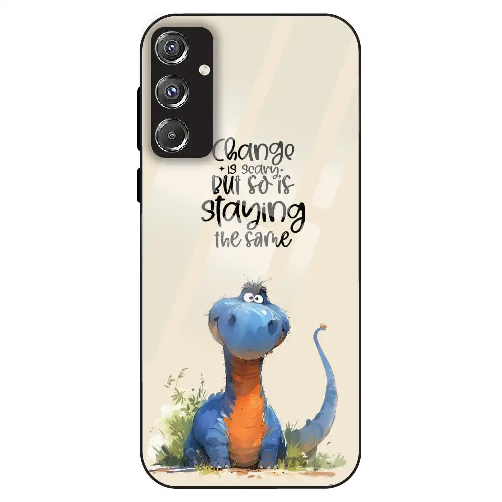 Cute Dinosaur Quote - Glass Case For Samsung Galaxy F34