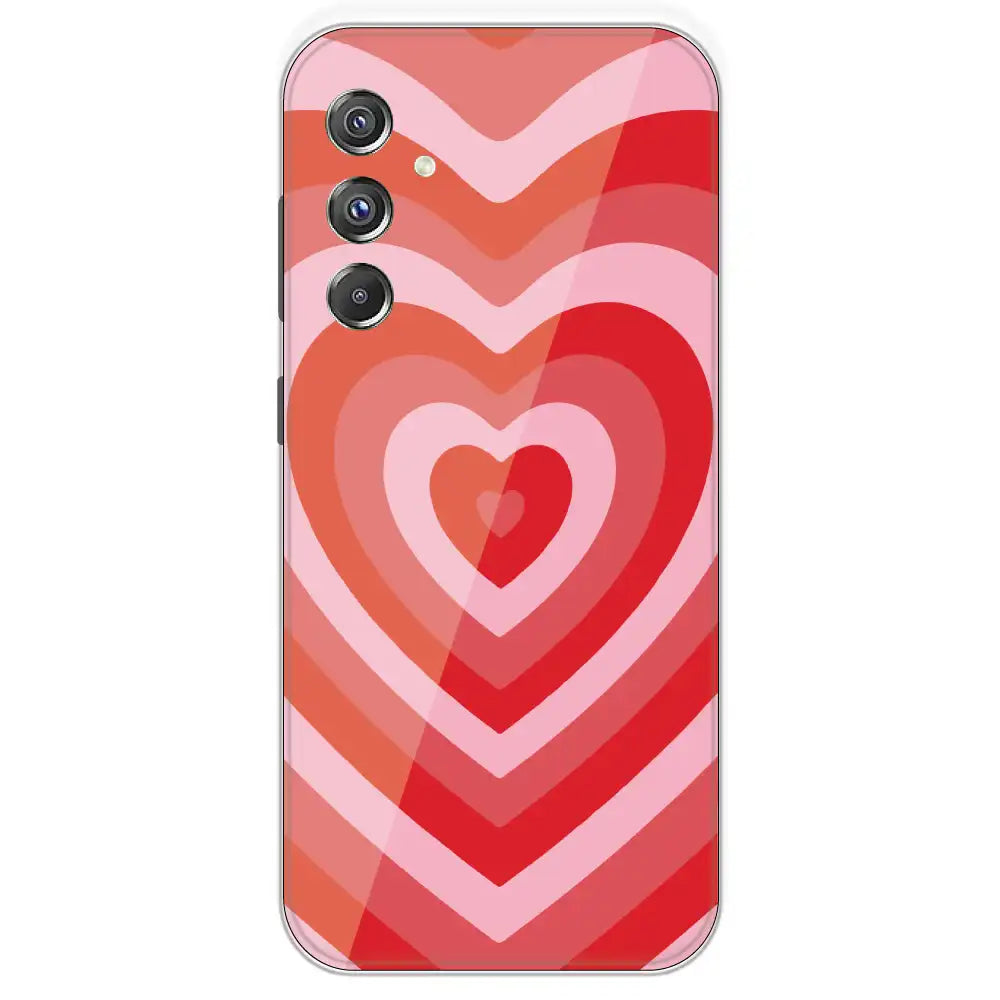 Red Hearts - Printed Silicone Case For Samsung Galaxy F34