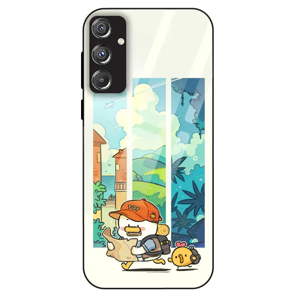 Cute Duck Adventure - Glass Case For Samsung Galaxy F34