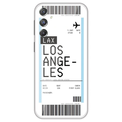 Los Angeles Ticket - Clear Printed Silicone Case For Samsung Galaxy F34