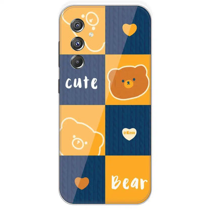 Cute Bear Collage - Printed Silicone Case For Samsung Galaxy F34