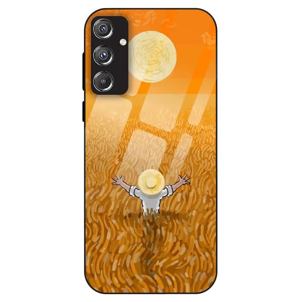 Golden Field Serenity - Glass Case For Samsung Galaxy F34