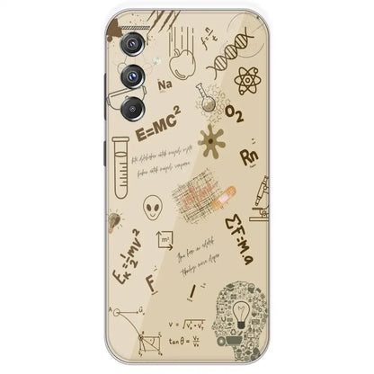 Physics Collage - Printed Silicone Case For Samsung Galaxy F34