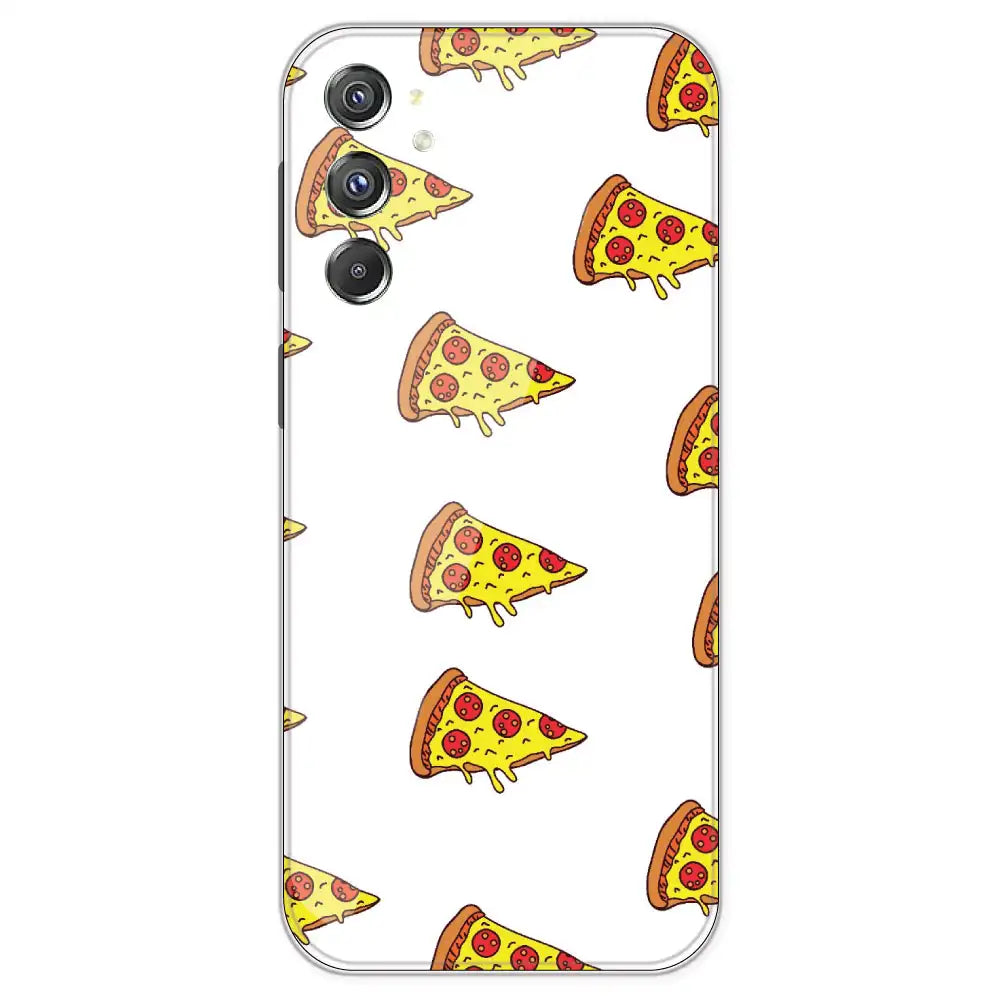 Pizza - Clear Printed Silicone Case For Samsung Galaxy F34