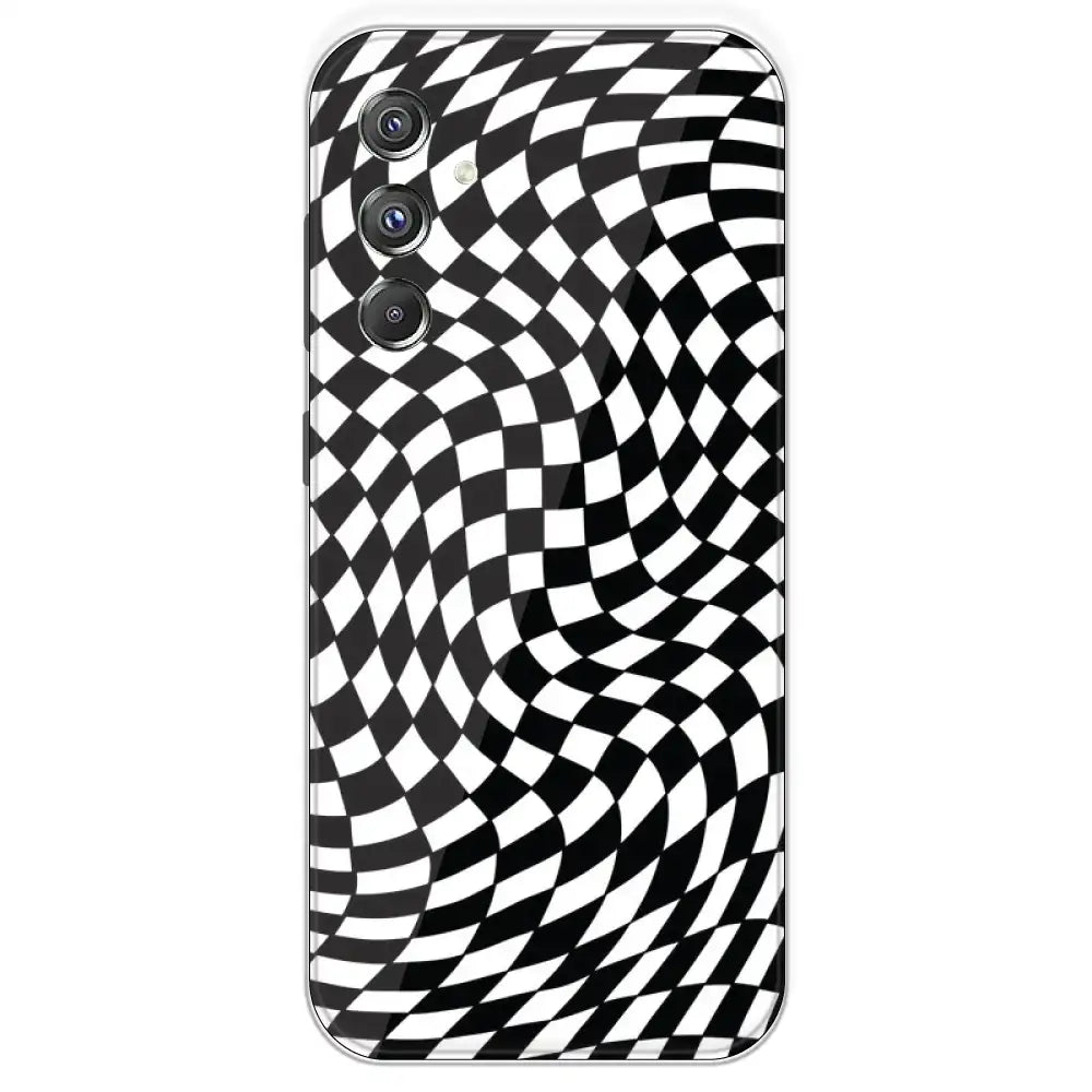 Checks - Printed Silicone Case For Samsung Galaxy F34