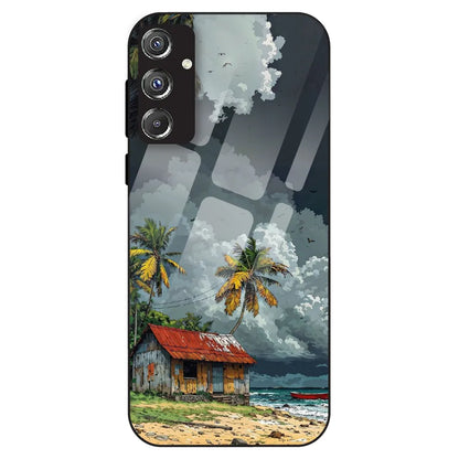 Tropical Beach Hut - Glass Case For Samsung Galaxy F34