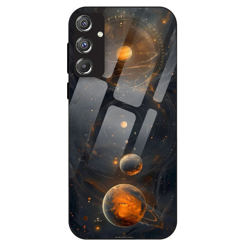 Cosmic Orbit Aesthetic - Glass Case For Samsung Galaxy F34