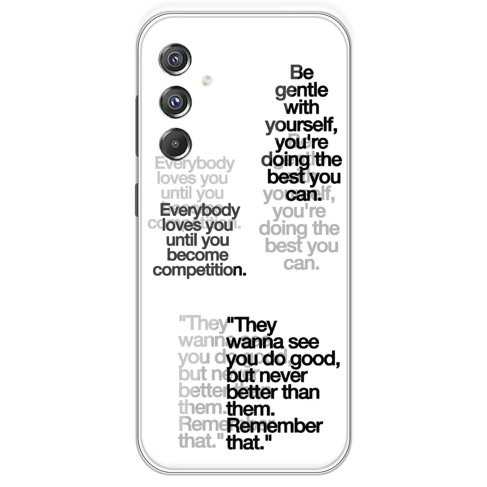 Motivational Quotes - Clear Printed Silicone Case For Samsung Galaxy F34