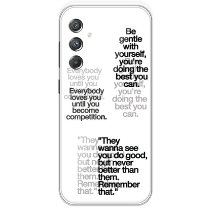 Motivational Quotes - Clear Printed Silicone Case For Samsung Galaxy F34