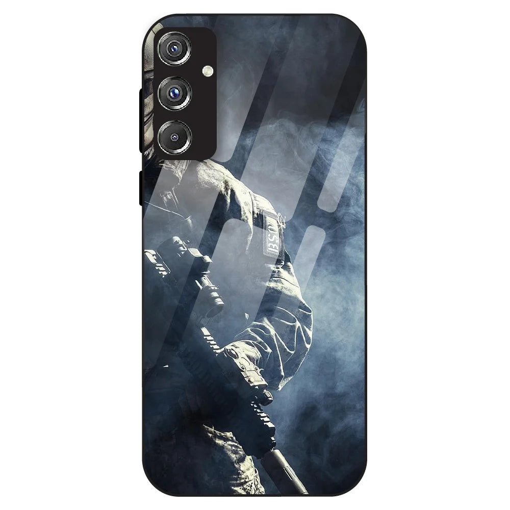 Tactical Soldier - Glass Case For Samsung Galaxy F34