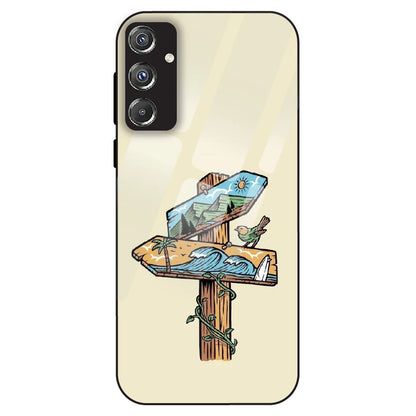 Nature Postbox Art Aesthetic - Glass Case For Samsung Galaxy F34