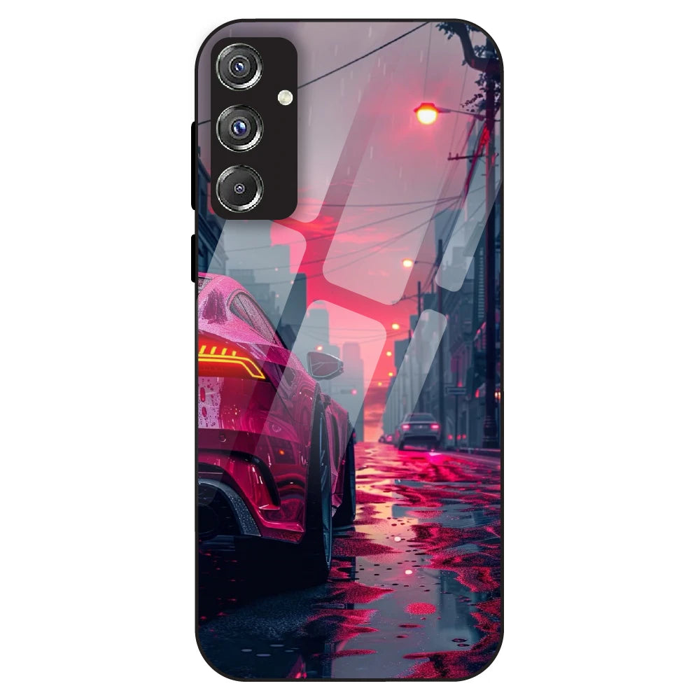 Neon Street Racer - Glass Case For Samsung Galaxy F34