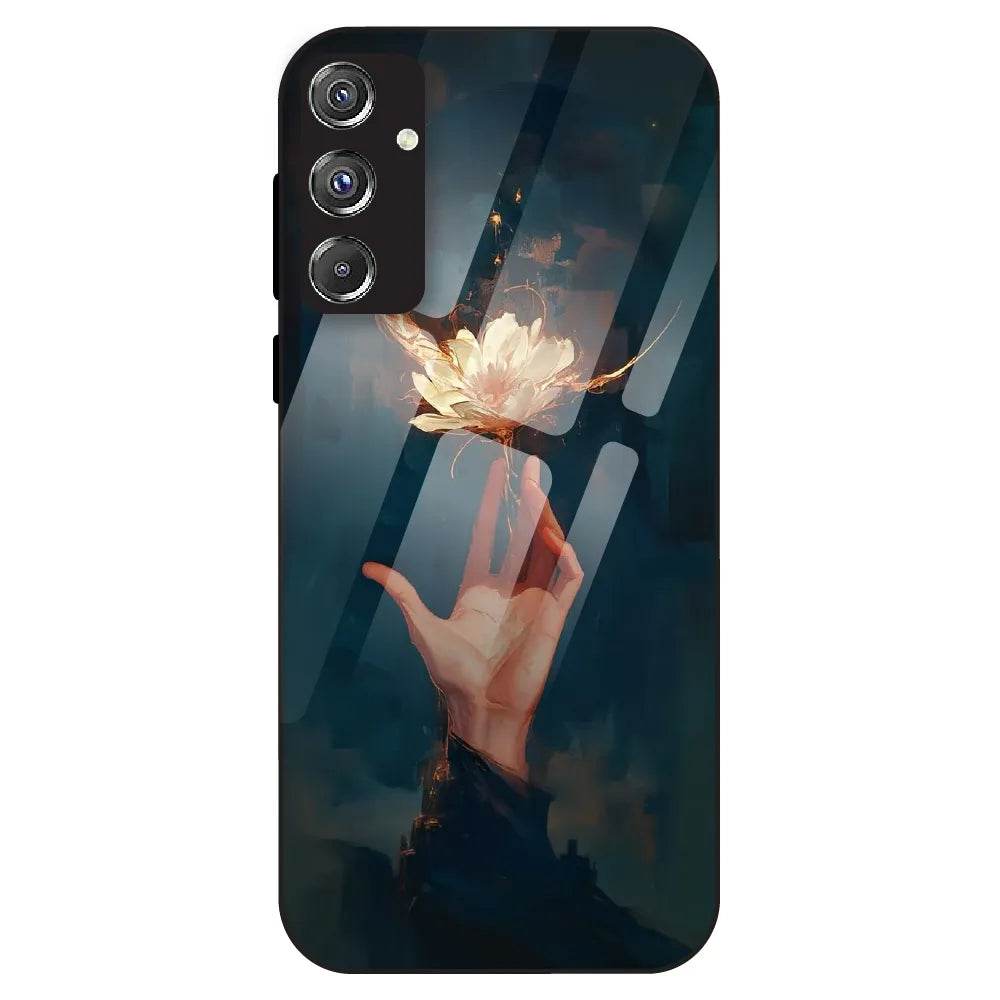 Mystic Hand & Bloom - Glass Case For Samsung Galaxy F34
