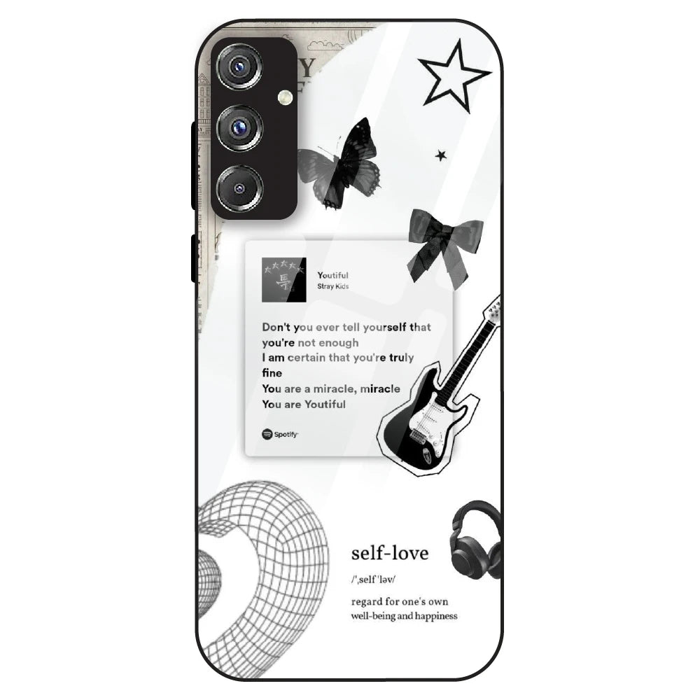 Monochrome Self-Love - Glass Case For Samsung Galaxy F34