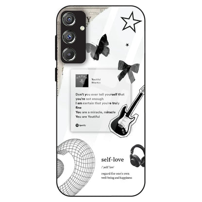 Monochrome Self-Love - Glass Case For Samsung Galaxy F34