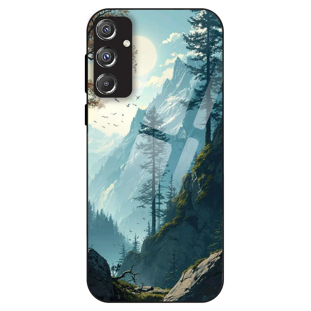 Mountain Landscape - Glass Case For Samsung Galaxy F34