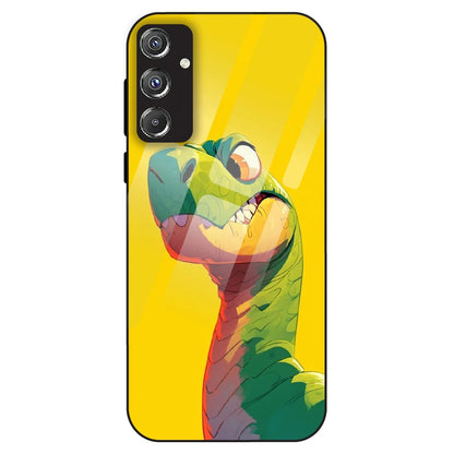Cute Dino Popt - Glass Case For Samsung Galaxy F34