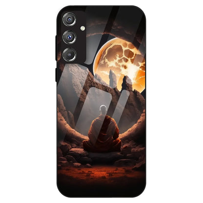 Meditating Monk - Glass Case For Samsung Galaxy F34
