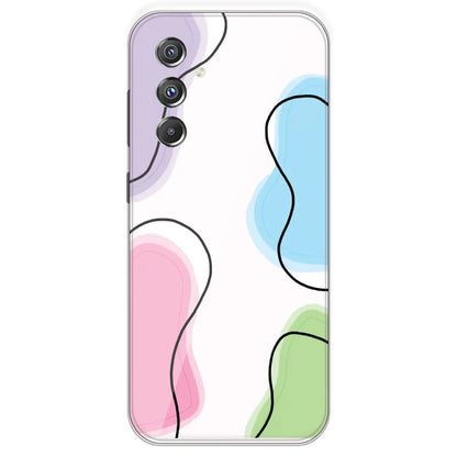 Rainbow Cow Print - Clear Printed Silicone Case For Samsung Galaxy F34
