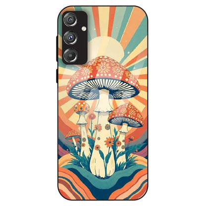Retro Mushroom Art - Glass Case For Samsung Galaxy F34