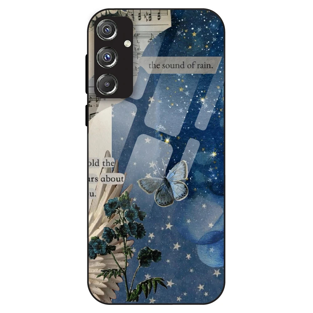Midnight Butterfly Aesthetic - Glass Case For Samsung Galaxy F34