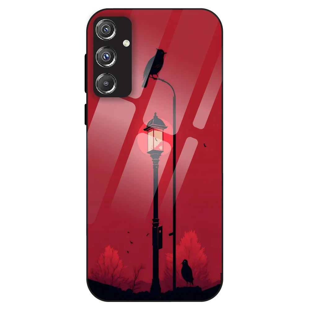Red Street Lamp - Glass Case For Samsung Galaxy F34