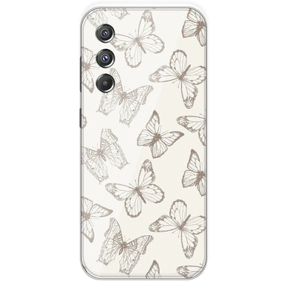 White Butterflies - Printed Silicone Case For Samsung Galaxy F34