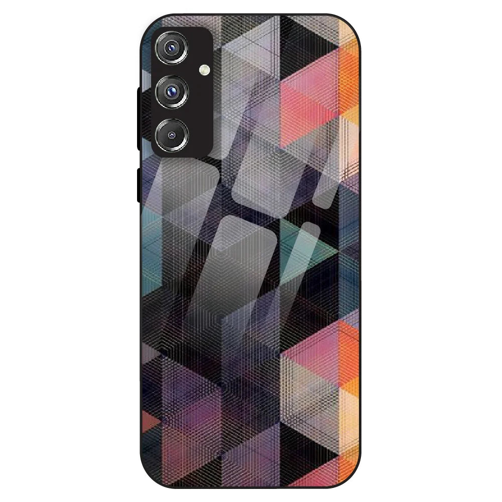 Geometric Prism Grid - Glass Case For Samsung Models
