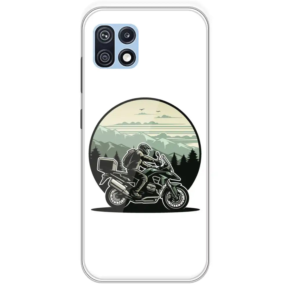 Biker - Printed Silicone Case For Samsung Galaxy F42
