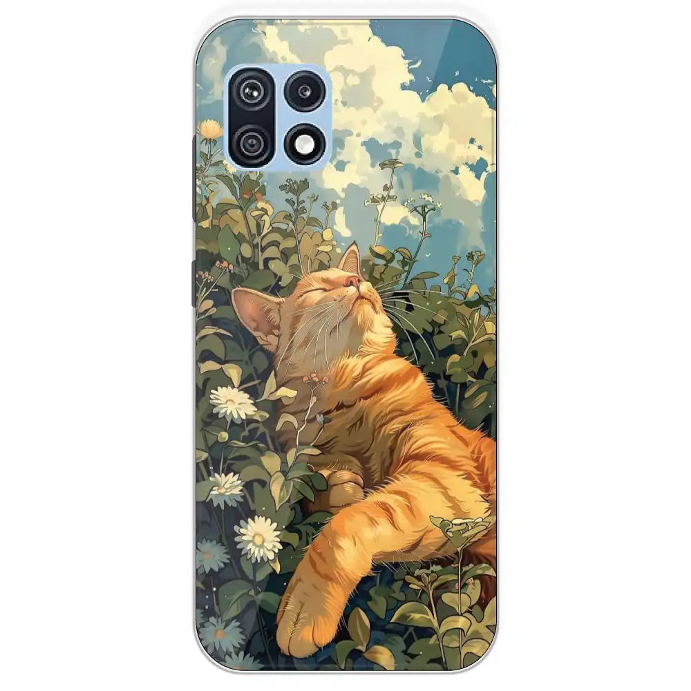 Garfield Sleeping - Printed Silicone Case For Samsung Galaxy F42