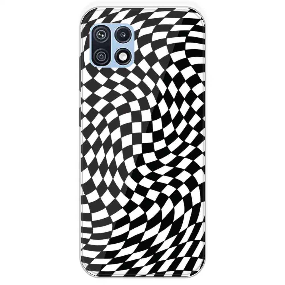 Checks - Printed Silicone Case For Samsung Galaxy F42
