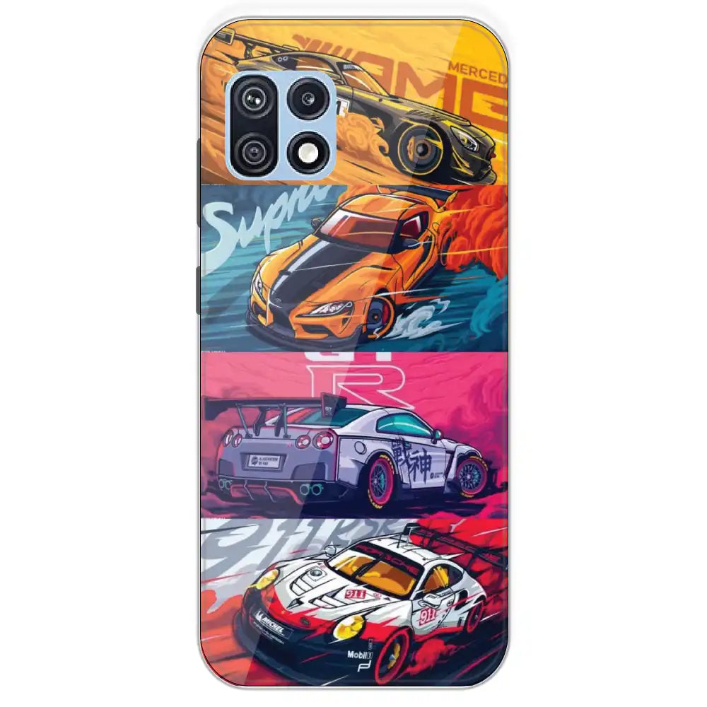 Sports Cars - Printed Silicone Case For Samsung Galaxy F42
