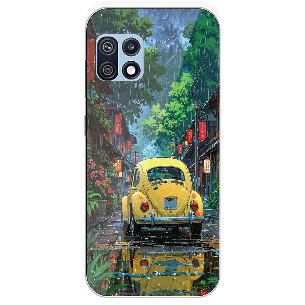 Yellow Bettle - Printed Silicone Case For Samsung Galaxy F42