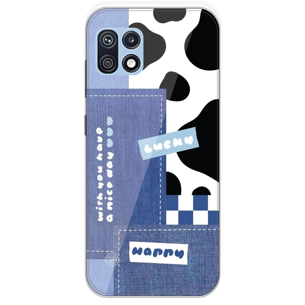 Cow Print Collage - Printed Silicone Case For Samsung Galaxy F42