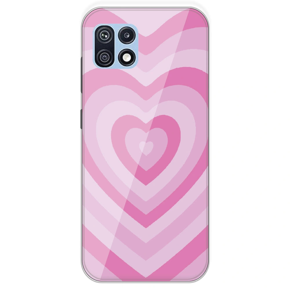Pink Hearts - Printed Silicone Case For Samsung Galaxy F42