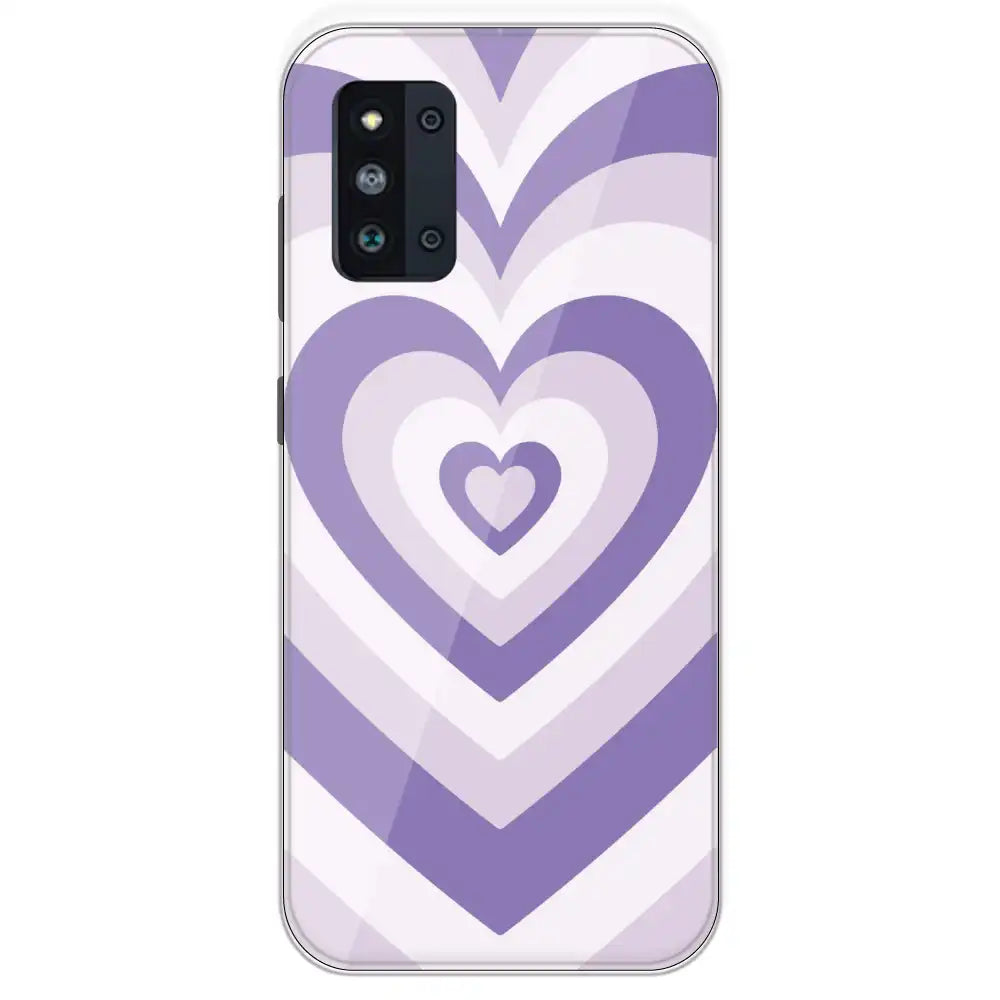 Dark Purple Hearts - Printed Silicone Case For Samsung Galaxy F52