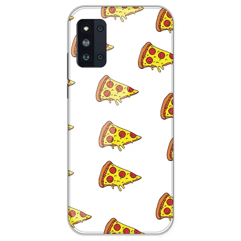 Pizza - Clear Printed Silicone Case For Samsung Galaxy F52