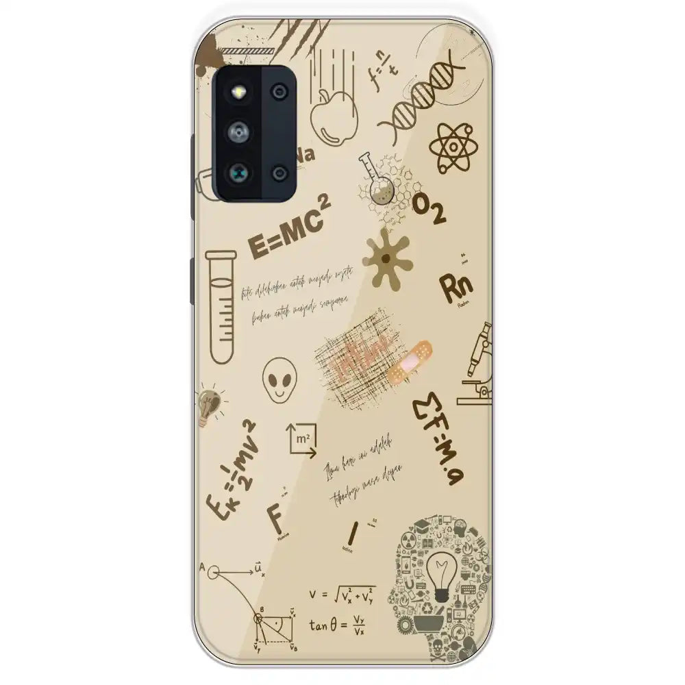 Physics Collage - Printed Silicone Case For Samsung Galaxy F52