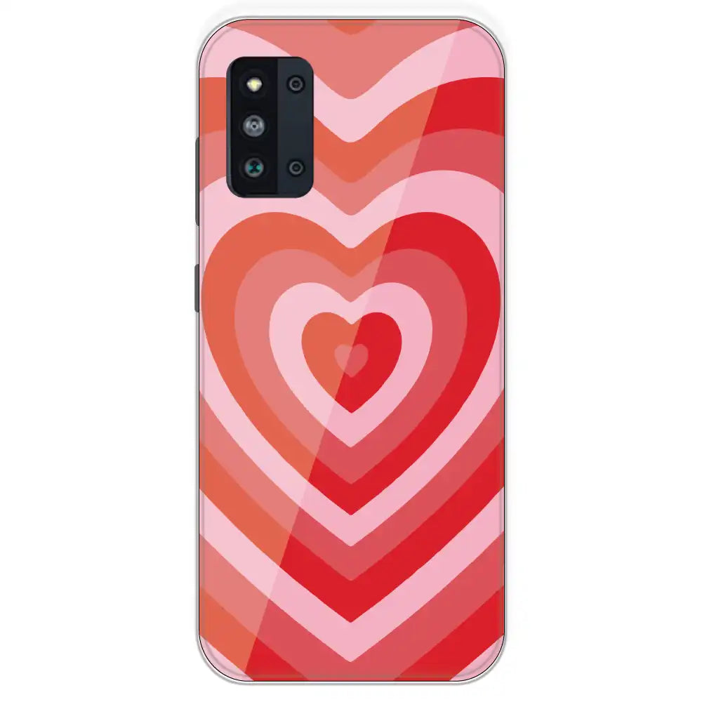 Red Hearts - Printed Silicone Case For Samsung Galaxy F52