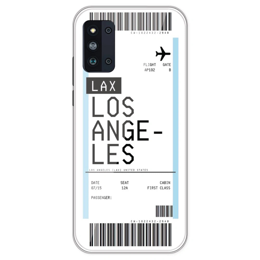 Los Angeles Ticket - Clear Printed Silicone Case For Samsung Galaxy F52