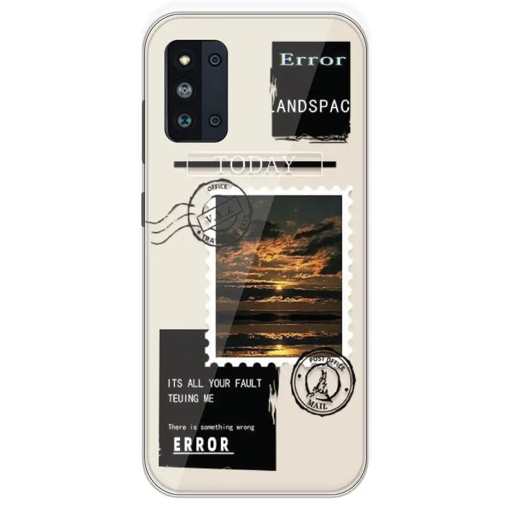 Post Card - Printed Silicone Case For Samsung Galaxy F52