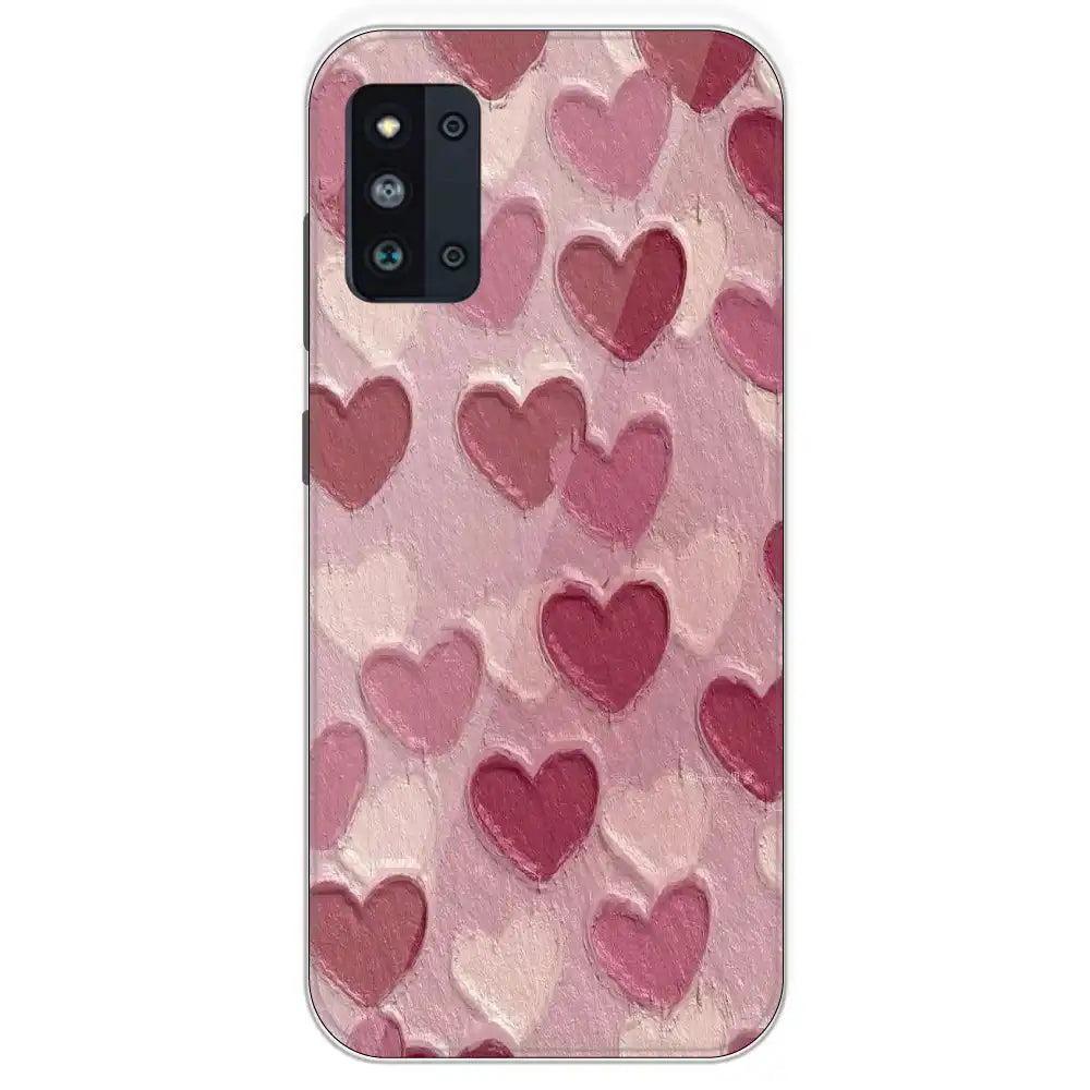 Pastel Hearts Love - Printed Silicone Case For Samsung Galaxy F52