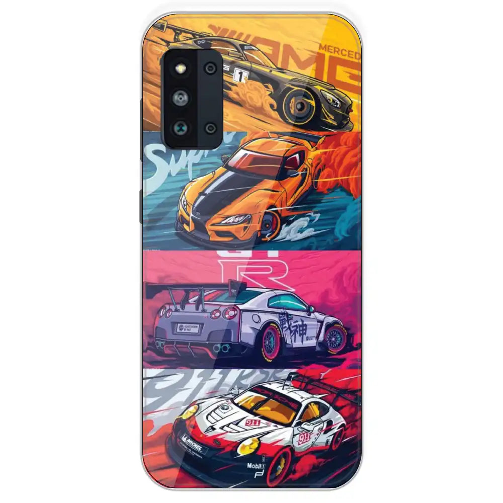 Sports Cars - Printed Silicone Case For Samsung Galaxy F52