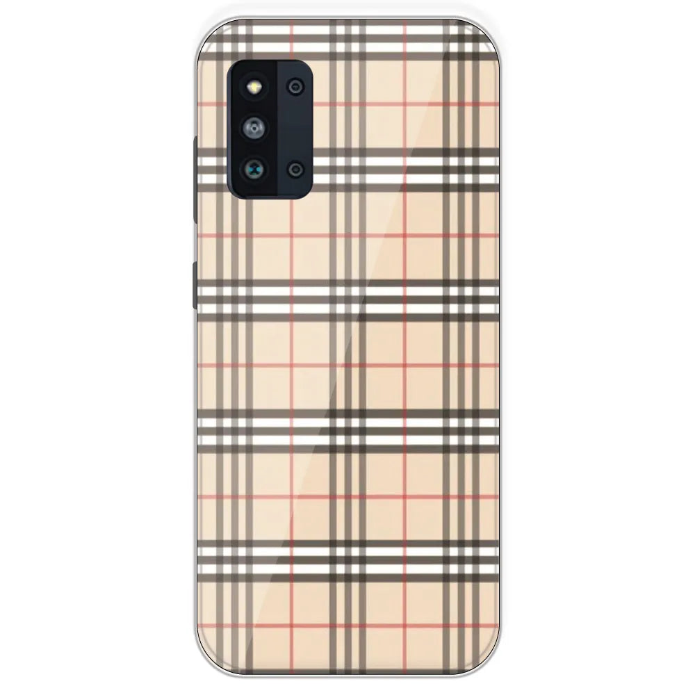 Yellow Checks - Printed Silicone Case For Samsung Galaxy F52