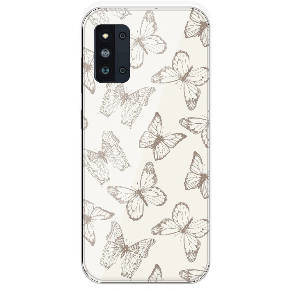 White Butterflies - Printed Silicone Case For Samsung Galaxy F52