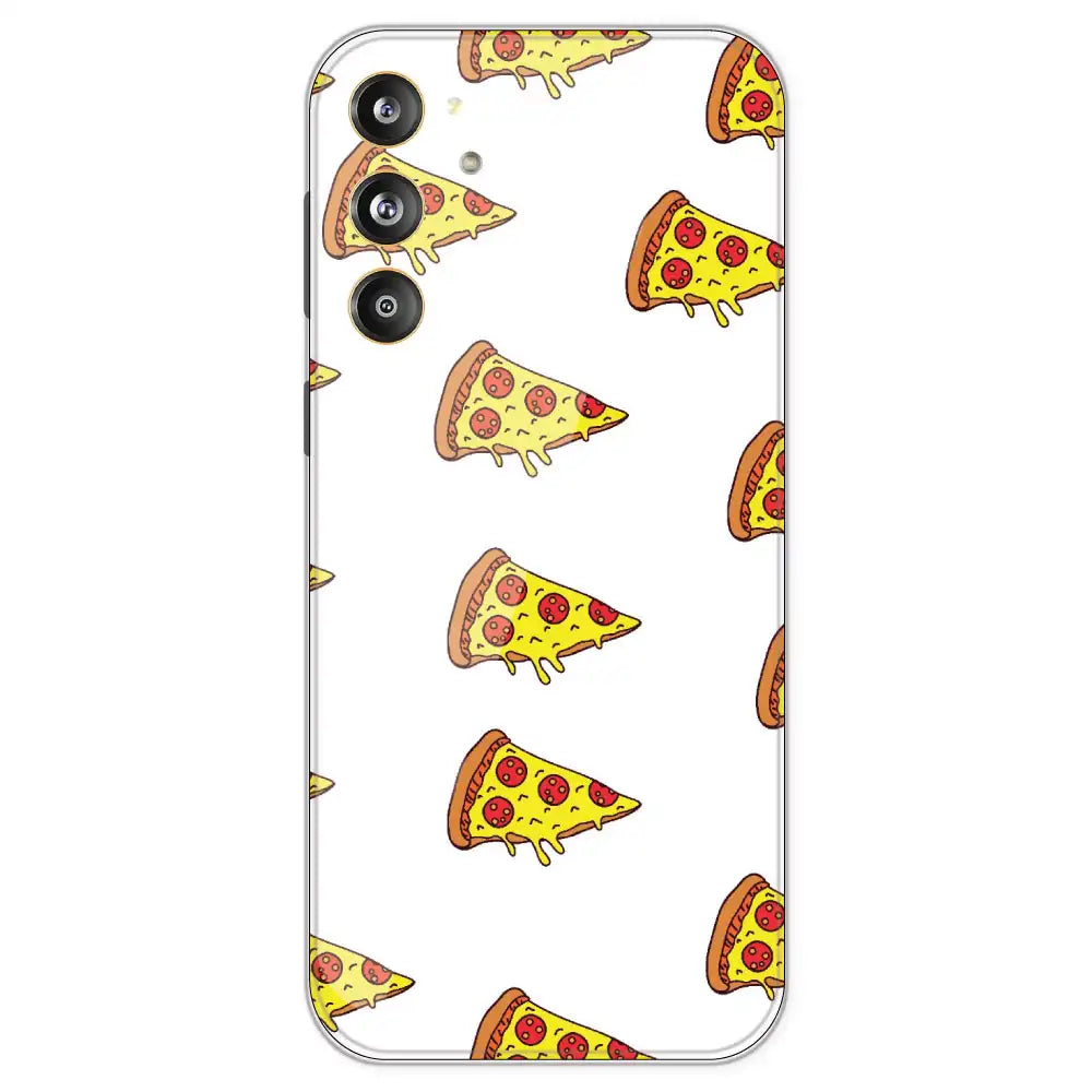 Pizza - Clear Printed Silicone Case For Samsung Galaxy F55