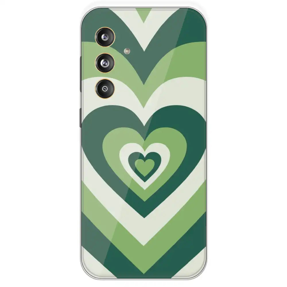 Dark Green Hearts - Printed Silicone Case For Samsung Galaxy F55