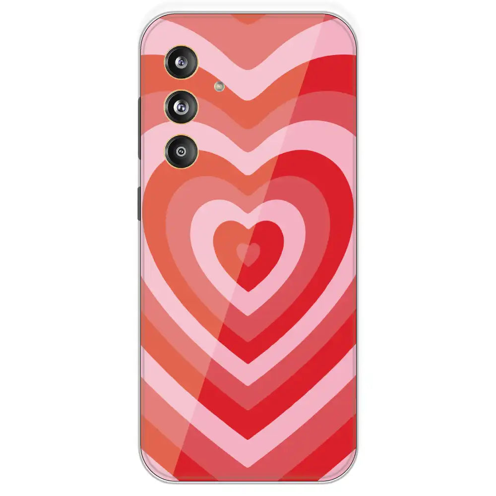 Red Hearts - Printed Silicone Case For Samsung Galaxy F55