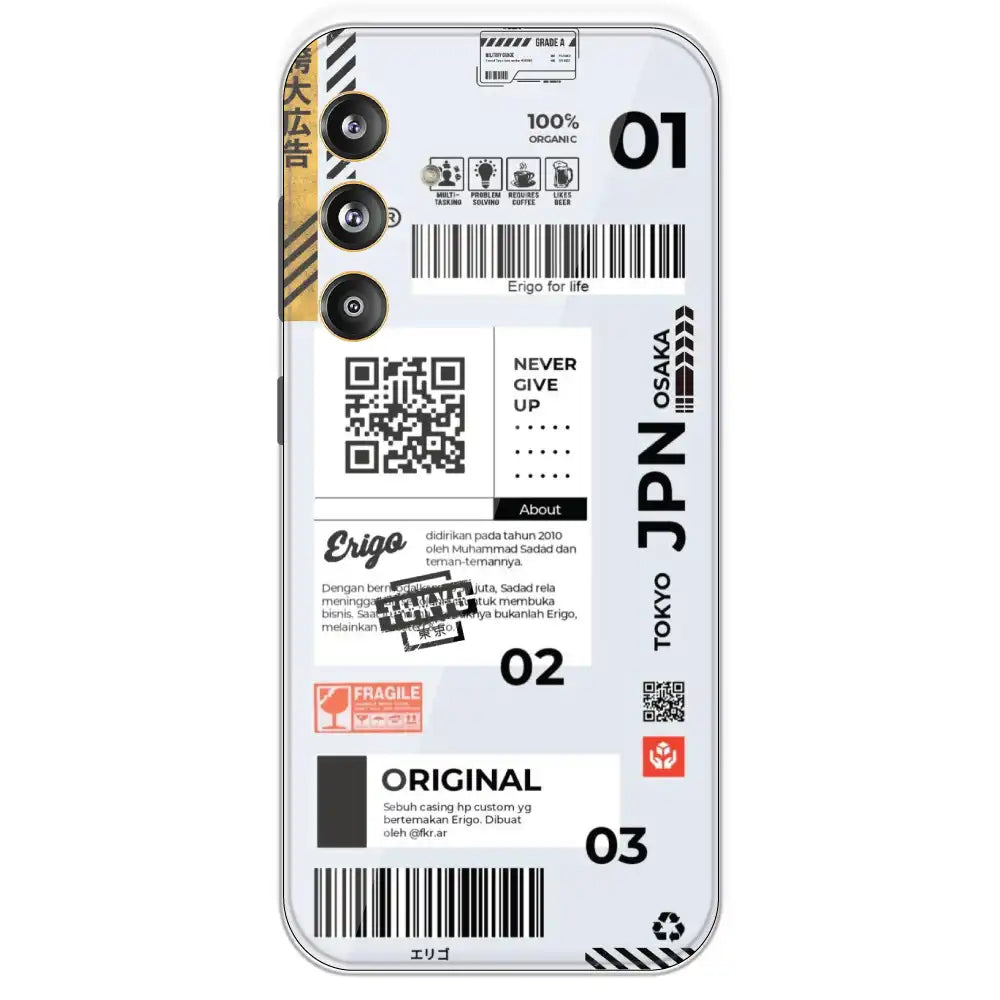 Barcode Labels - Printed Silicone Case For Samsung Galaxy F55