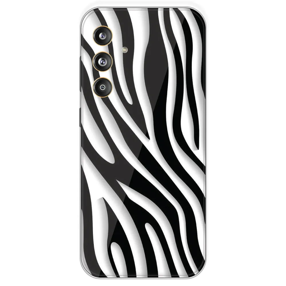 Zebra Print - Printed Silicone Case For Samsung Galaxy F55